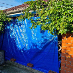 Тент 2х3м из полипропилена 75г/м2, водонепроницаемый, на люверсах, синий (Россия)