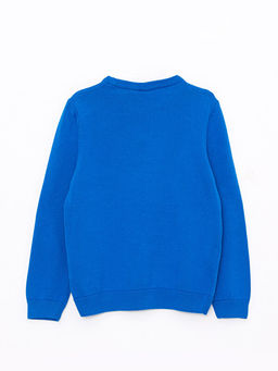 Bisiklet Yaka Marvel Desenli Uzun Kollu Erkek ?ocuk Triko Kazak - Waikiki фото 2