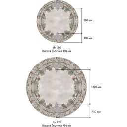 Скатерть Этель Райский сад d=220 +/- 3см  фото 11