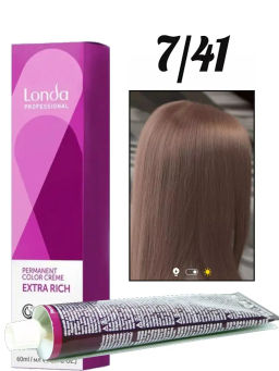 Стойкая краска 7/41 блонд медно-пепельный LondaColor