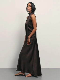 Юбка миди из сатина / Zarina  фото 2