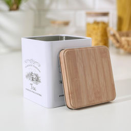 Банка для чая «Дом и поле», 12×10×10 см, белая