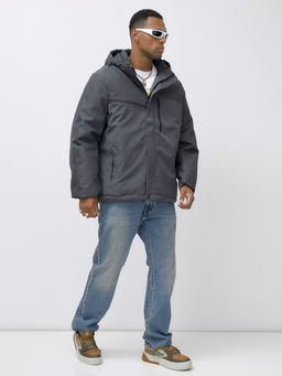 Куртка спортивная мужская зимняя большого размера темно-серого цвета 66613TC - Mtforce фото 4