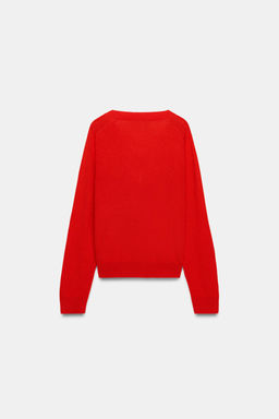 WOOL BLEND V-NECK JUMPER - Zara фото 15