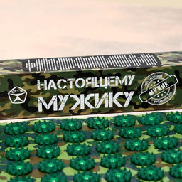 Аппликатор «Кузнецова - Настоящему мужику», 70 колючек, плёнка, 23×32 см, зелёный