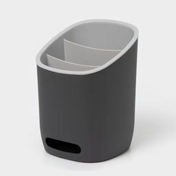 Подставка для столовых приборов IDEA «ИЗЛИ», 25×14.5×19 см, пластик, графитовая