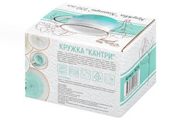 Кружка 250 мл 11,5*9*7 см "Кантри" бирюзовая