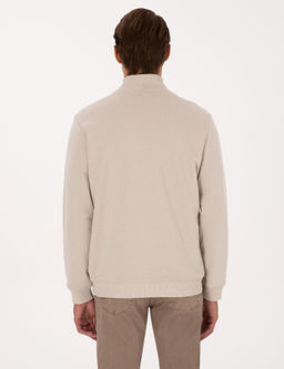 Bej Regular Fit Sweatshirt - Pierre cardin фото 5