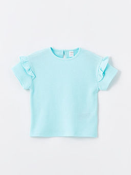 Bisiklet Yaka K?sa Kollu Bask?l? K?z Bebek Ti??rt 2li - Waikiki фото 2