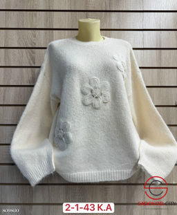 Свитер женский с цветочками - Bruno фото 3