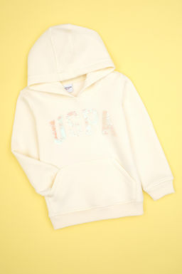 K_z _ocuk _nci Payet __lemeli _ardonlu Kap__onlu Basic Sweatshirt Sepette S_rpriz _ndirim