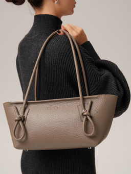 Кожаная сумка Linda DBR 31340 тауп  фото 3