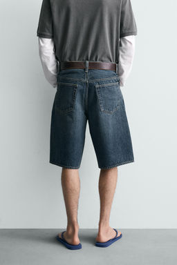 BERMUDA DENIM BAGGY FIT / Azul - Zara фото 3