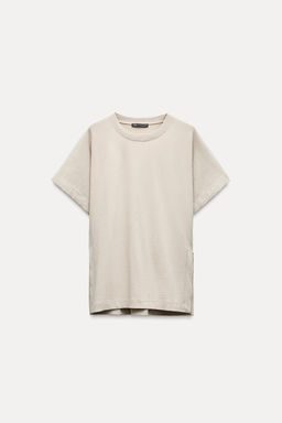 HEAVY COTTON T-SHIRT WITH VENTS - Zara фото 2