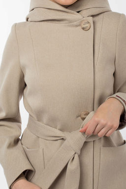 Пальто женское демисезонное (пояс) - El podio фото 3