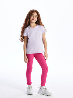 Beli Lastikli Basic K?z ?ocuk Uzun Tayt