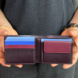 Итальянский мужской кошелек DuDu серии Tullio | темно-бордовый - Dudubags фото 6