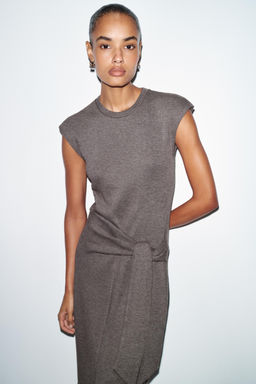 VESTIDO SOFT NUDO / Marr?n oscuro - Zara фото 6