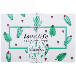 Цена за 2 шт. Салфетка на стол 43*28см в наборе 6+6шт "Кактусы"