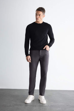 Chino Kanvas Pantolon Slim Fit Dar Kesim Pamuklu Esnek Dar Paca - Defacto фото 3