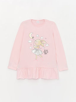 Bisiklet Yaka Bask?l? Uzun Kollu K?z ?ocuk Pijama Tak?m? - Waikiki фото 2