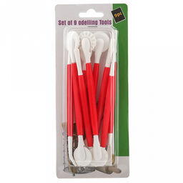 Инструмент для моделирования кондитерских украшений Модельер 9 предметов, 15-16,7см, двухсторонние наконечники, пластик, цвета микс, в блистере (Китай) - Домашняя мода фото 3