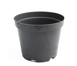 Горшок для рассады 5л d=22 см h=17 см круглый черный *60