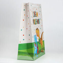 Пакет ламинированный «Динозавр: С днём рождения», M 26 х 30 х 9 см