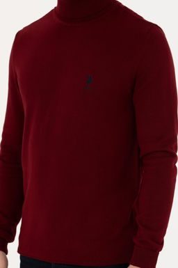 U. S. Polo Assn Мужской бордово-красный базовый свитер - U.s. polo assn фото 20
