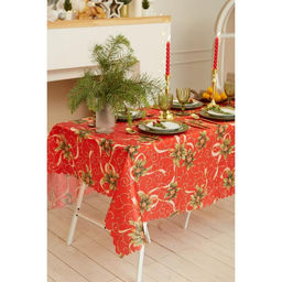 Скатерть новогодняя Доляна Новогодние подарки 145*220 +/- 2 см, 100% п/э  фото 3