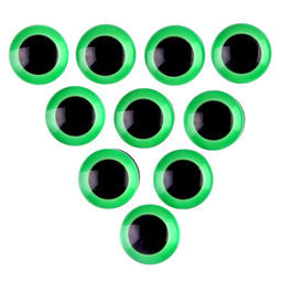 Глаза на клеевой основе, набор 10 шт., размер 1 шт. 14 мм, цвет зелёный - Школа талантов фото 2