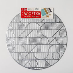 Набор салфеток сервировочных на стол Доляна Бурлеск, 4 шт, d=38 см, цвет серебряный  фото 16