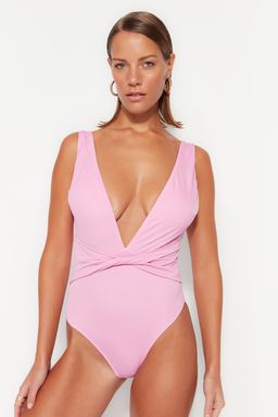 S?klamen Derin Dekolteli Dugumlu Normal Paca Mayo TBESS23MA00364