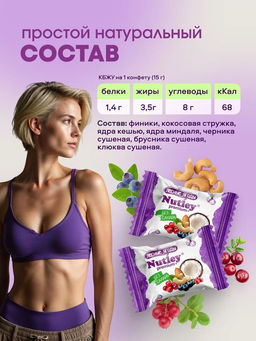 Экоконфеты Nutley Premium+ Лесные ягоды  фото 3