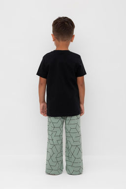 К 1599/черный,геометрия пижама дет