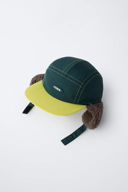 FAUX SHEARLING SKI COLLECTION CAP