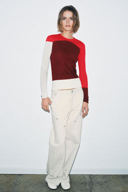 ZW COLLECTION MID-WAIST JEANS WITH BELT LOOP - Zara фото 4