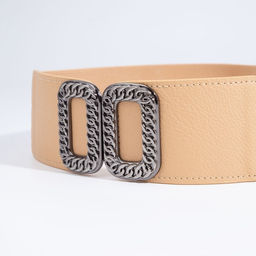 Ремень женский, ширина 6 см, пряжка металл, цвет бежевый - Simaland фото 2