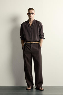 CAMISA FLUIDA RELAXED FIT / Marr?n