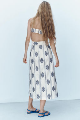 MIDI DRESS WITH CUT-OUT EMBROIDERY - Zara фото 15