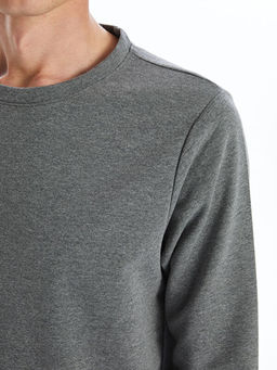 Bisiklet Yaka Uzun Kollu Erkek Sweatshirt