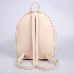 Рюкзак школьный текстильный «Цветы», 27×10×23 см, отдел на молнии, бежевый