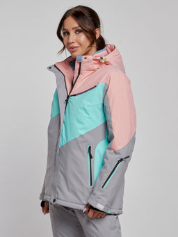 Горнолыжная куртка женская зимняя розового цвета 2319R - Chunmai фото 5