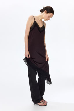 Vestido de tirantes con ribetes de encaje - H&m фото 11