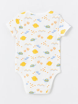 Bisiklet Yaka Bask?l? Erkek Bebek ??t??tl? Body 2li - Waikiki фото 3