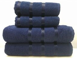 Комплект полотенец (подарочная сумка) Gulcan SWAN 4 шт. (50x90 2 шт; 70х140 2 шт) СИНИЙ