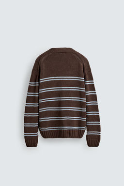 STRIPED JACQUARD CARDIGAN - Zara фото 8