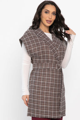 Жилет костюмный из твида Жюлли (кофе) Б14489-4М