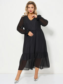 Платье 0355-1 чёрный кристалл