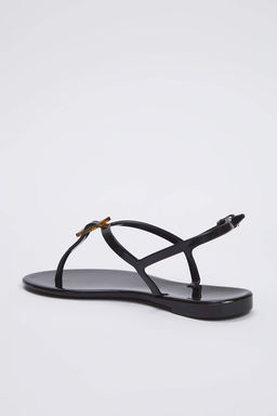 Trendyolmilla Shoes Siyah Jelly Parmak Aras? Kad?n Sandalet TAKSS25SD00065  фото 14